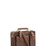 Borsa a mano unisex in vera pelle Made in Italy 4506-TESTA DI MORO Alessia Firenze