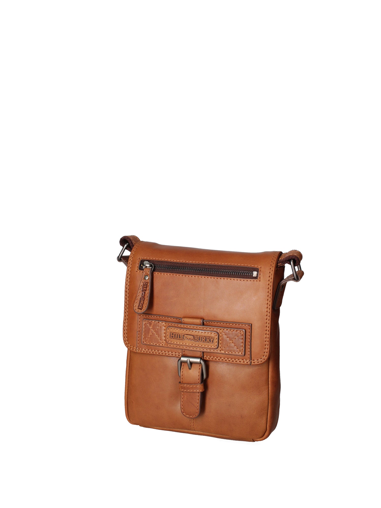 Borsa a tracolla da uomo Vera pelle HILB-6163-CUOIO Hill Burry