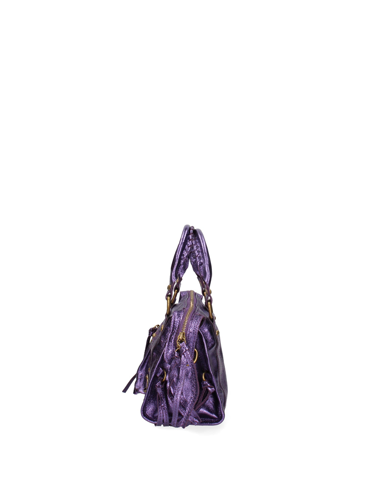 Solara Borsa a spalla da donna Vera pelle 06091 LM-L013 VIOLA Gave Lux