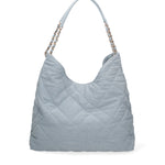 Borsa a spalla da donna Nylon ed ecopelle DC3533-4-LIGHTBLUE Diana&co