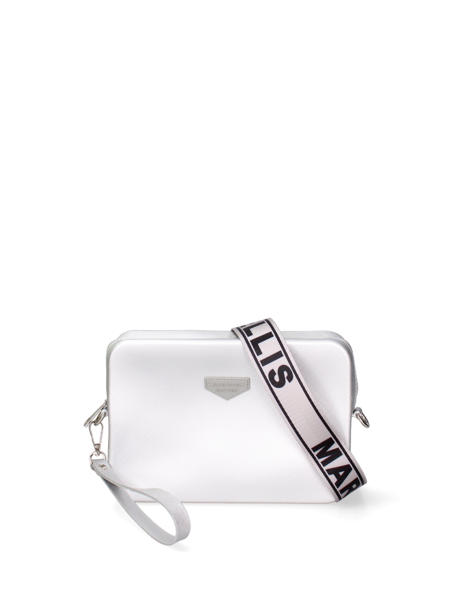 Borsa a tracolla da donna 100% Pvc FLAT-FLOWE-SILVER - SILVER Marc Ellis