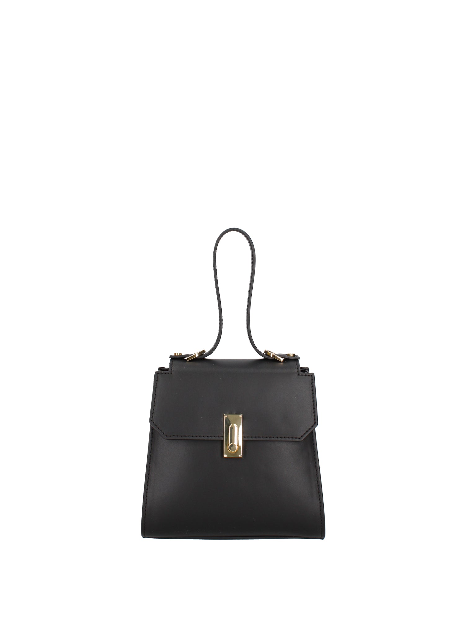 Borsa a mano da donna 100% pelle 07204-NERO Viola Castellani