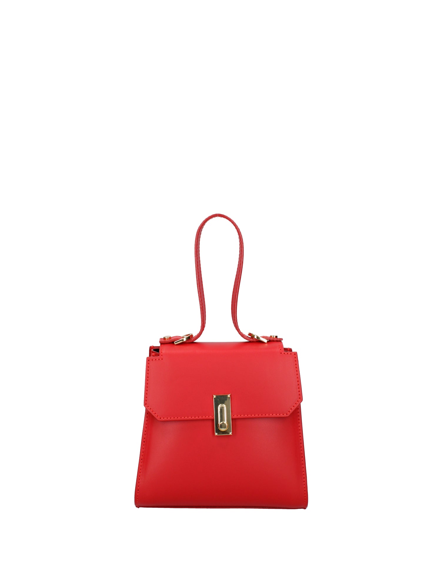 Borsa a mano da donna 100% pelle 07204-L214 ROSSO Viola Castellani