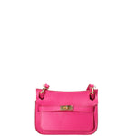 Katie Borsa a tracolla da donna 100% vera pelle 07145-D02 FUXIA Viola Castellani