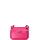 Katie Borsa a tracolla da donna 100% vera pelle 07145-D02 FUXIA Viola Castellani