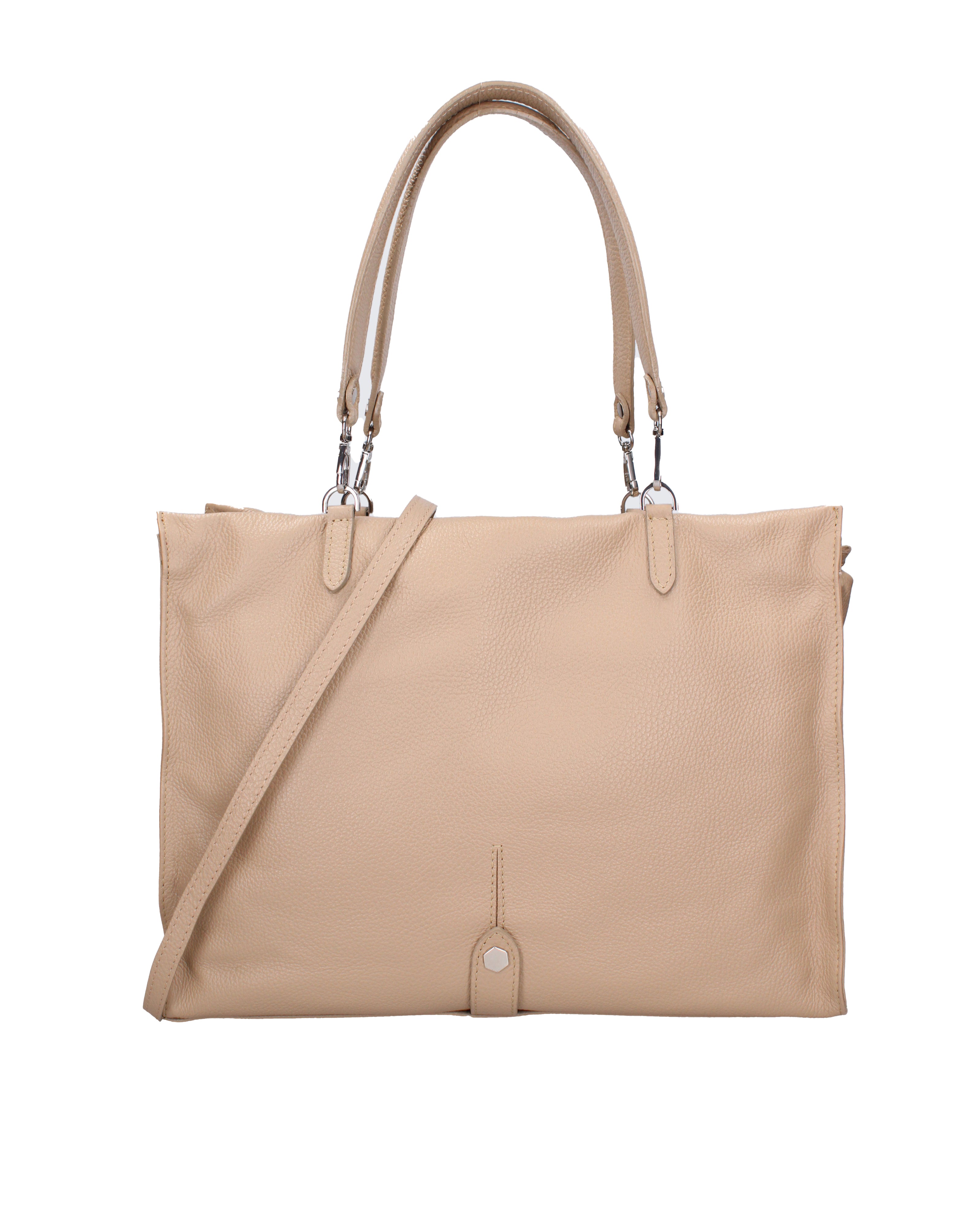 Borsa a mano da donna 100% vera pelle 07138-D05 CAPPUCCINO Roberta Rossi