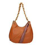 Artemisia Borsa a spalla da donna Vera pelle 05462-S17 CUOIO SCURO L015 T.MORO Gave Lux