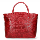 Enza Borsa a mano da donna Vera pelle 8007023FBG-023 ROSSO Gave Lux