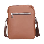 Borsa a tracolla uomo 100% pelle PU PCL3022-LIGHT BROWN Northampton Polo Club