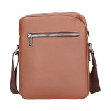 Borsa a tracolla uomo 100% pelle PU PCL3022-LIGHT BROWN Northampton Polo Club