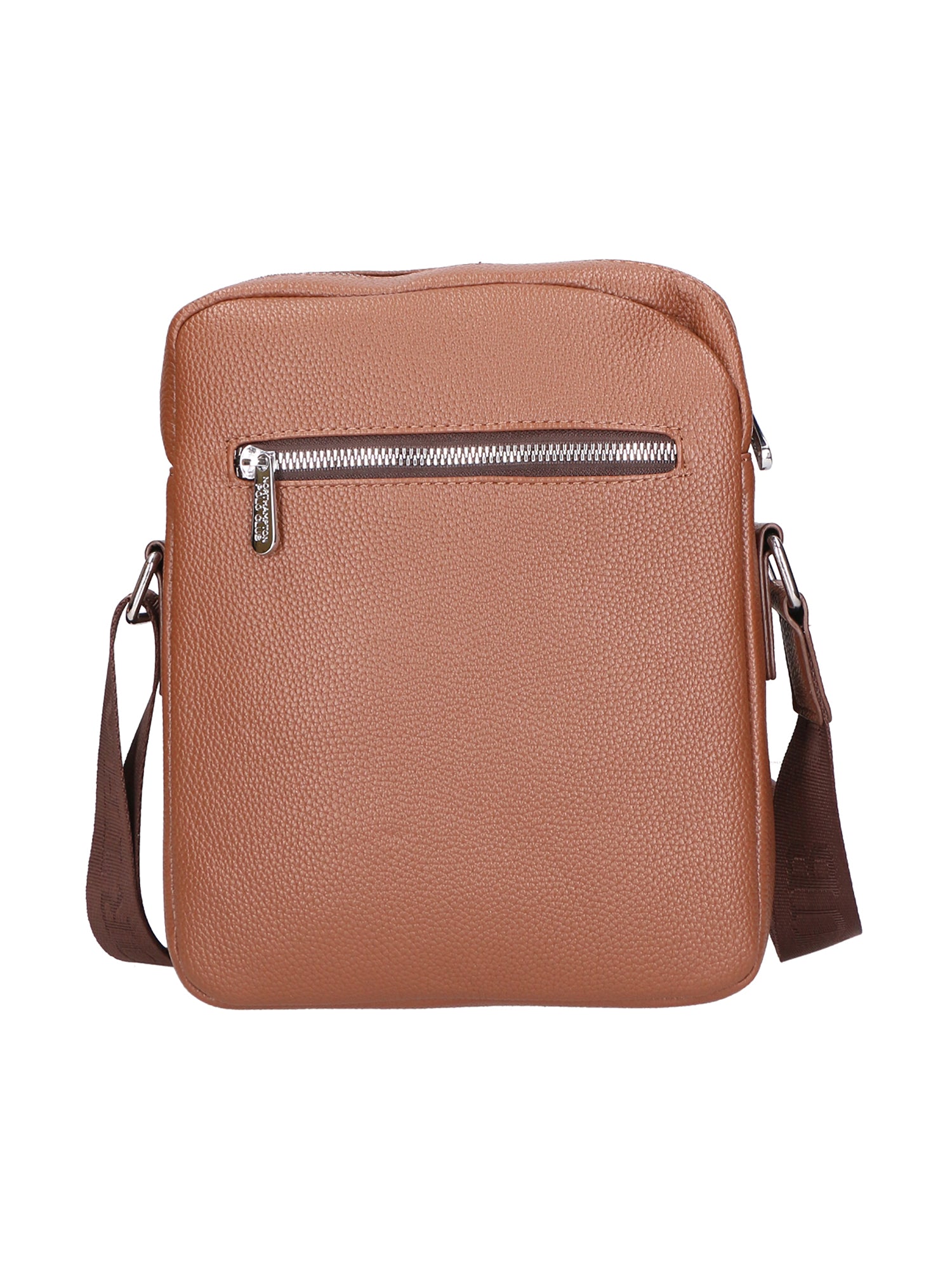 Borsa a tracolla uomo 100% pelle PU PCL3022-LIGHT BROWN Northampton Polo Club