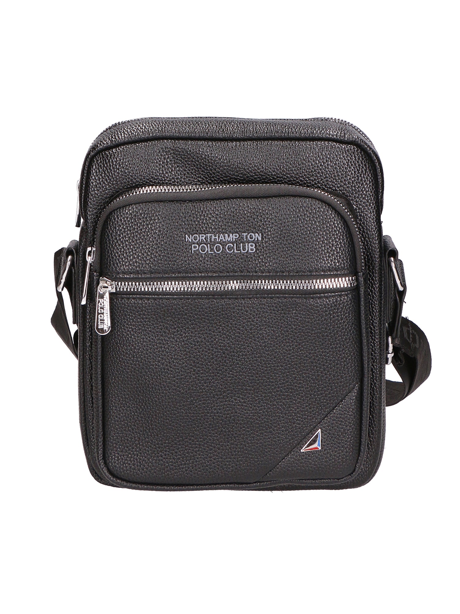 Borsa a tracolla uomo Pelle PU vegana PCL3025-BLACK Northampton Polo Club