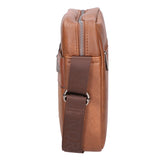 Borsa a tracolla uomo 100% pelle PU PCL3009-BROWN Northampton Polo Club