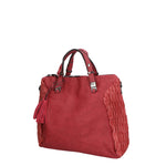 Zaffira Borsa a spalla da donna Misto nylon e pelle LK0264-BORDEAUX Gave Lux