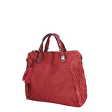 Zaffira Borsa a spalla da donna Misto nylon e pelle LK0264-BORDEAUX Gave Lux