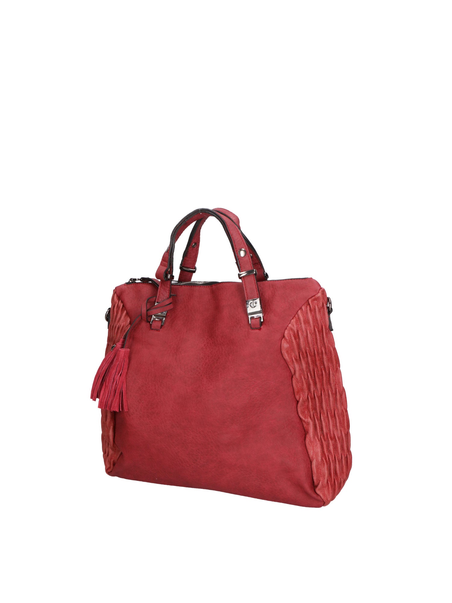Zaffira Borsa a spalla da donna Misto nylon e pelle LK0264-BORDEAUX Gave Lux