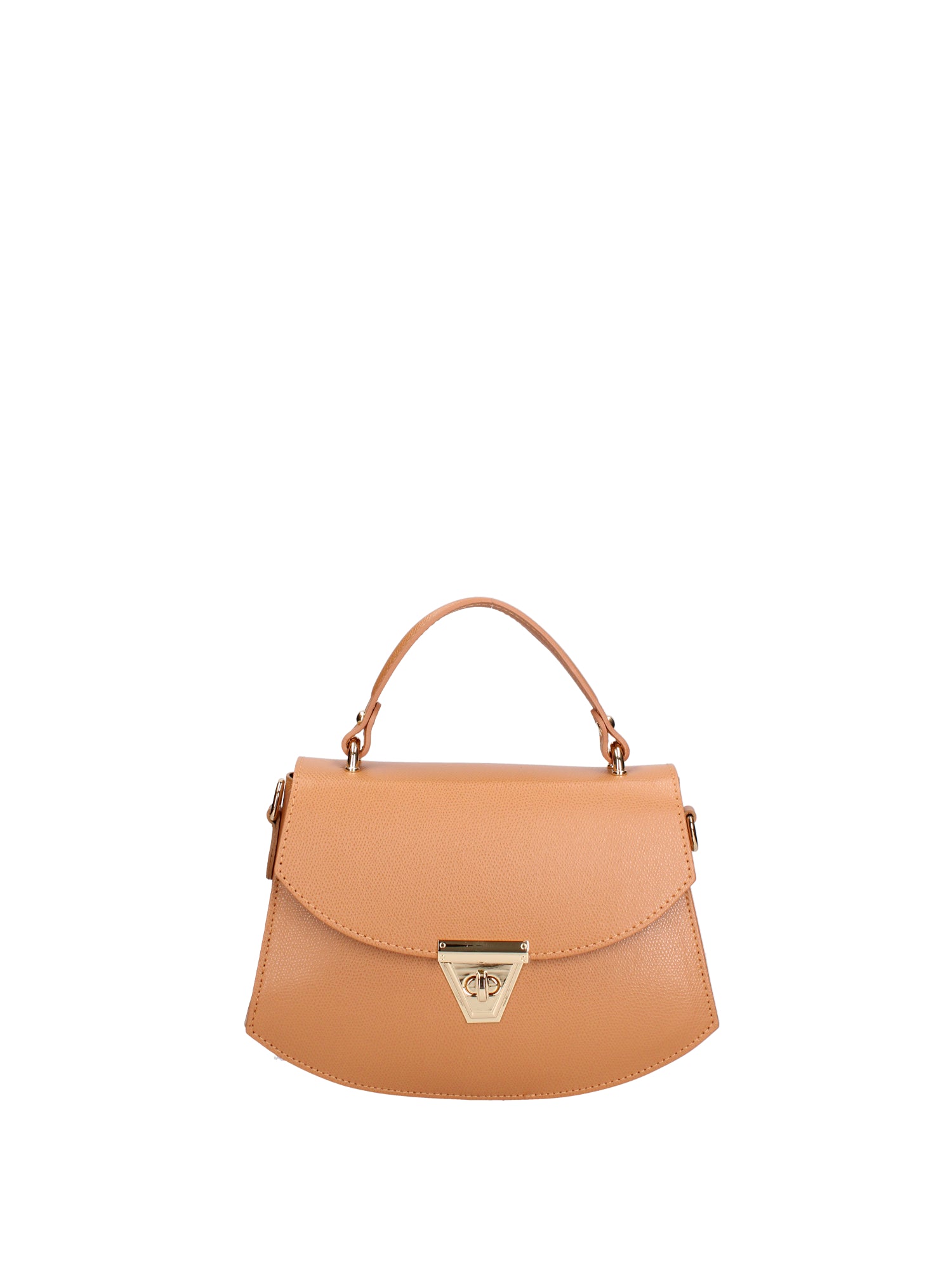 Borsa a mano da donna 100% vera pelle 07202-P 607 CUOIO Roberta Rossi