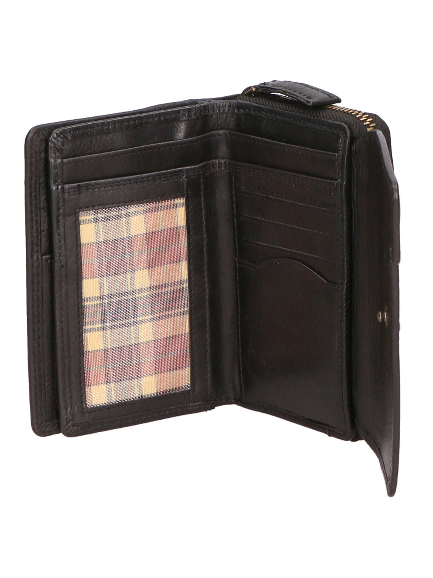 Portafoglio unisex in vera pelle 100% pelle di vacchetta SN2827647-BLACK Santini Firenze