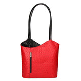 Chanel 3005-12 ROSSO SCURO 20 NERO Zaino da donna in vera pelle Gave Lux