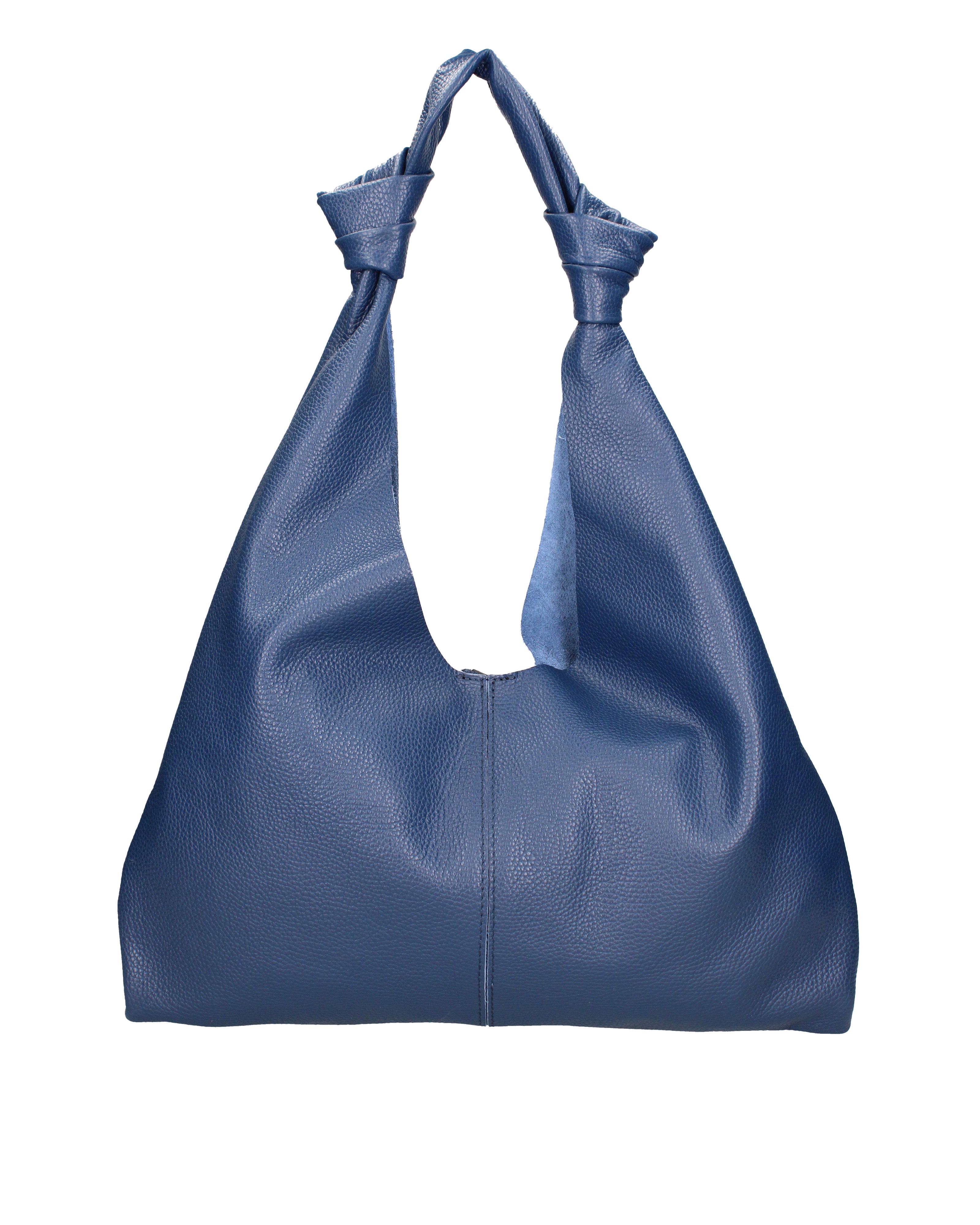 Borsa a spalla da donna 100% vera pelle 07156-D24 BLU Viola Castellani