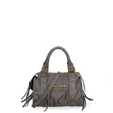 Erisia Borsa a spalla da donna Vera pelle 06091-018 GRIGIO MEDIO Gave Lux