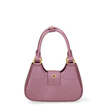 Borsa a mano da donna 100% PVC FLAT-CIRCLE-DARK MAUVE - LIGHT OTTONE Marc Ellis