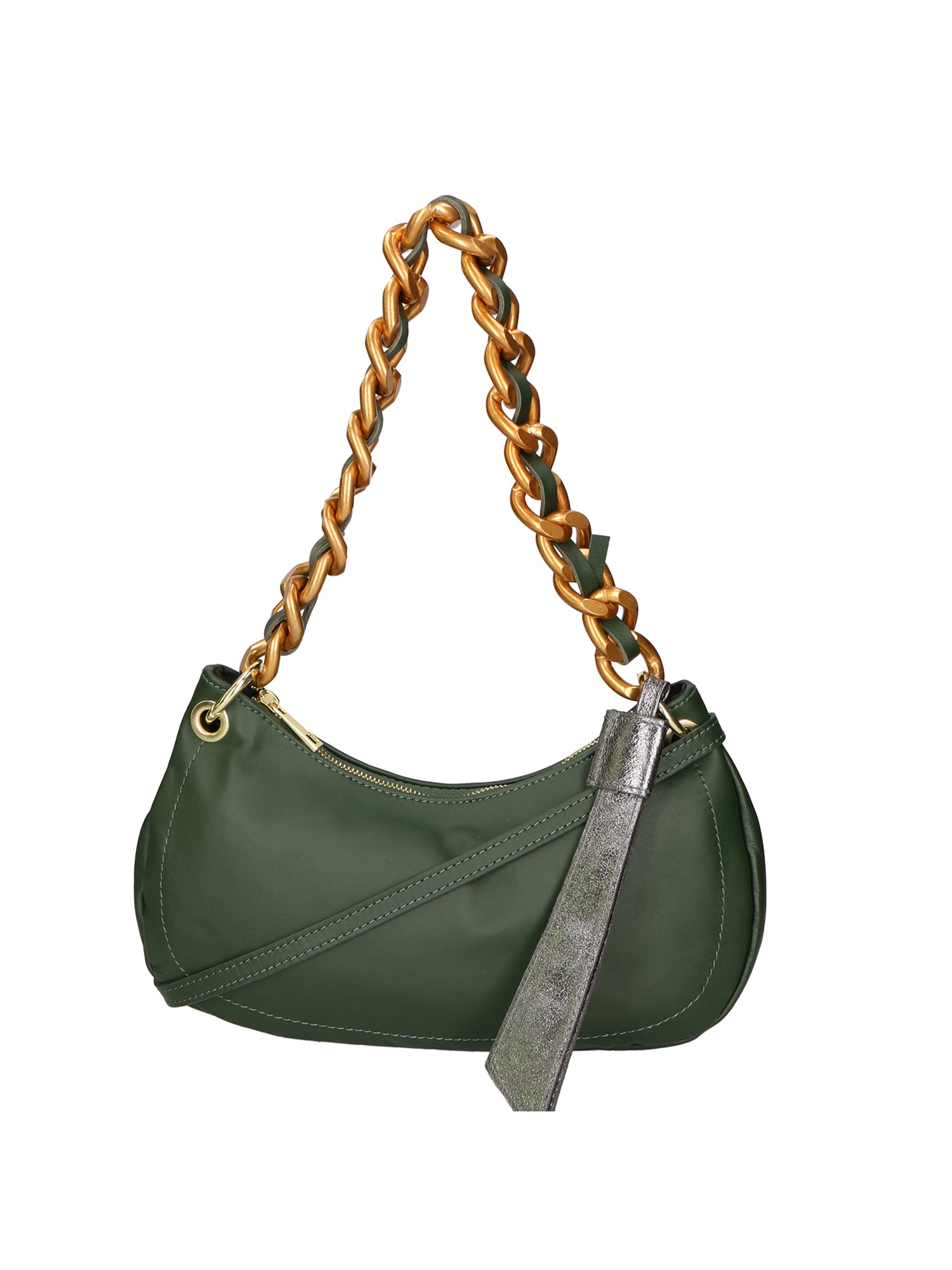Ferrara Borsa a spalla da donna Vera pelle 05461-S14 VERDE SCURO L020 FERRO Gave Lux