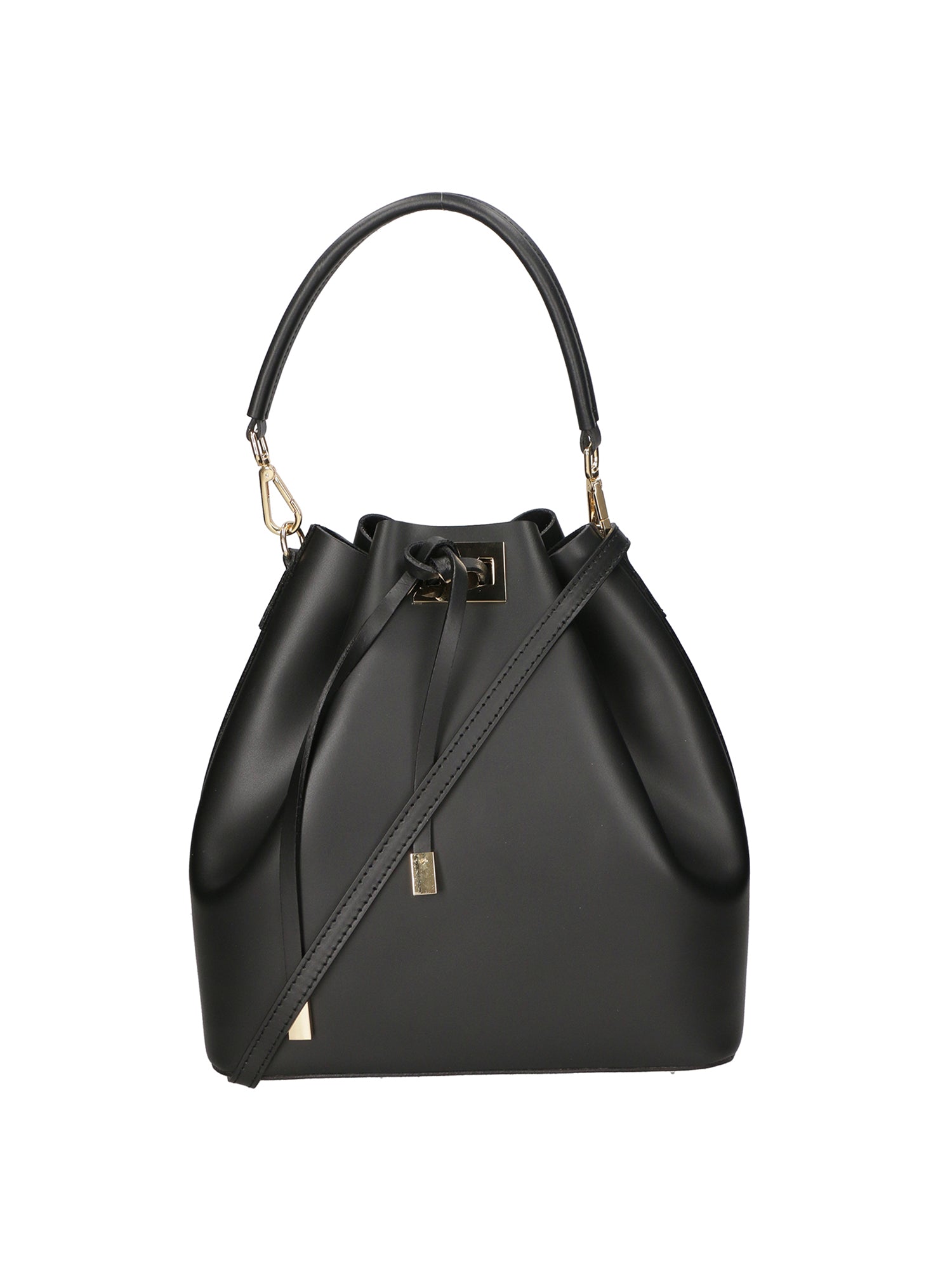 Erina Borsa a mano da donna Vera pelle 8073-P218 NERO Gave Lux