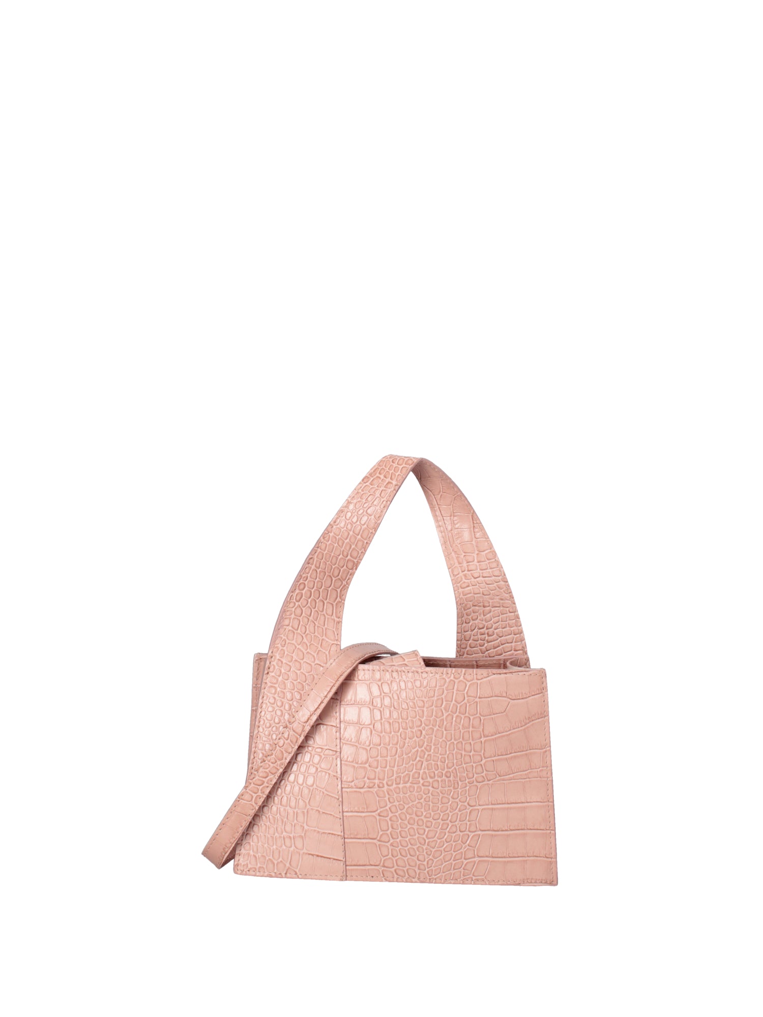Borsa a mano da donna Vera pelle effetto cocco 07220-C68 ROSA Roberta Rossi
