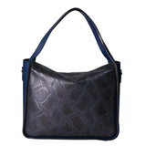 Aura Borsa a spalla da donna Vera pelle stampata lizard 05517-D24 BLU JEANS L033 BLU Gave Lux