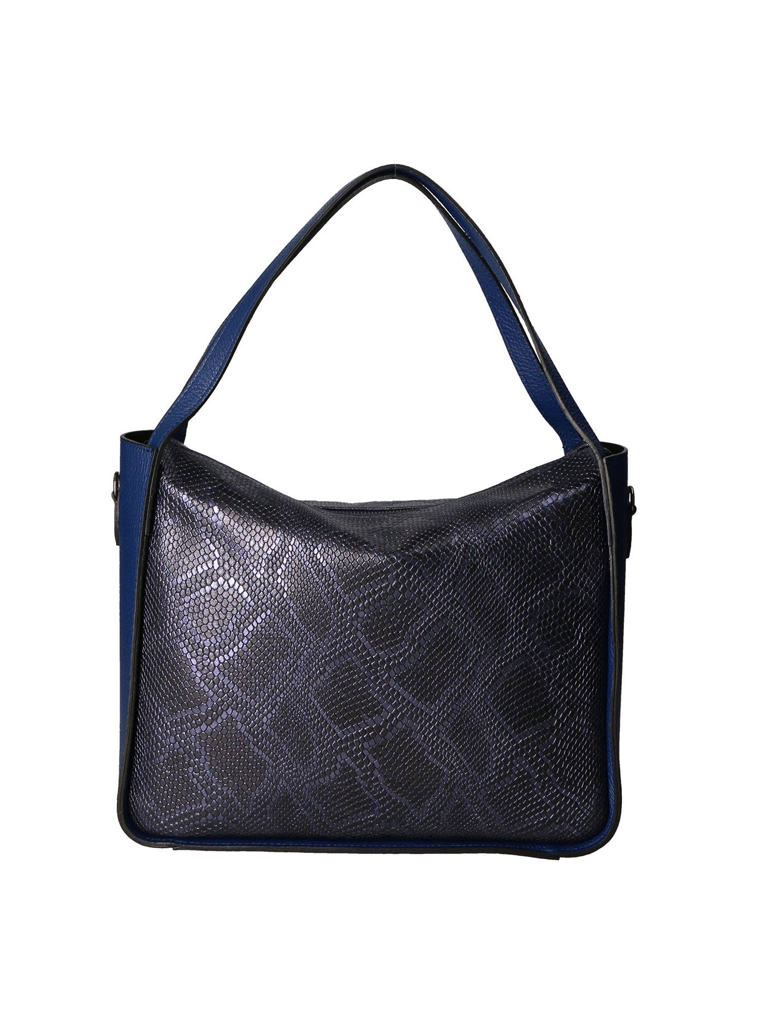 Aura Borsa a spalla da donna Vera pelle stampata lizard 05517-D24 BLU JEANS L033 BLU Gave Lux