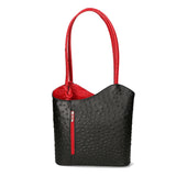 Chanel 3005-20 NERO 12 ROSSO Zaino da donna in vera pelle Gave Lux