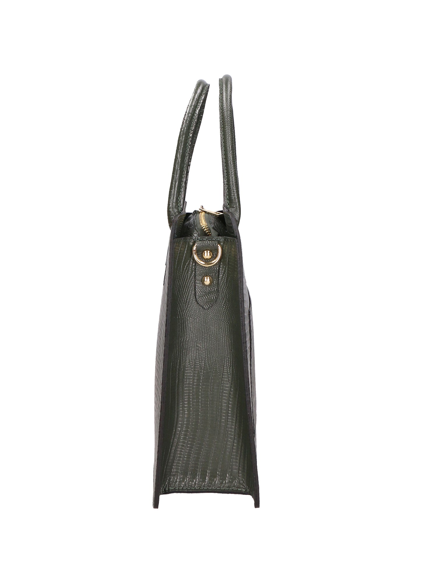 Giulia Borsa a mano da donna Vera pelle effetto cocco 468W-LU14 VERDE SCURO Viola Castellani