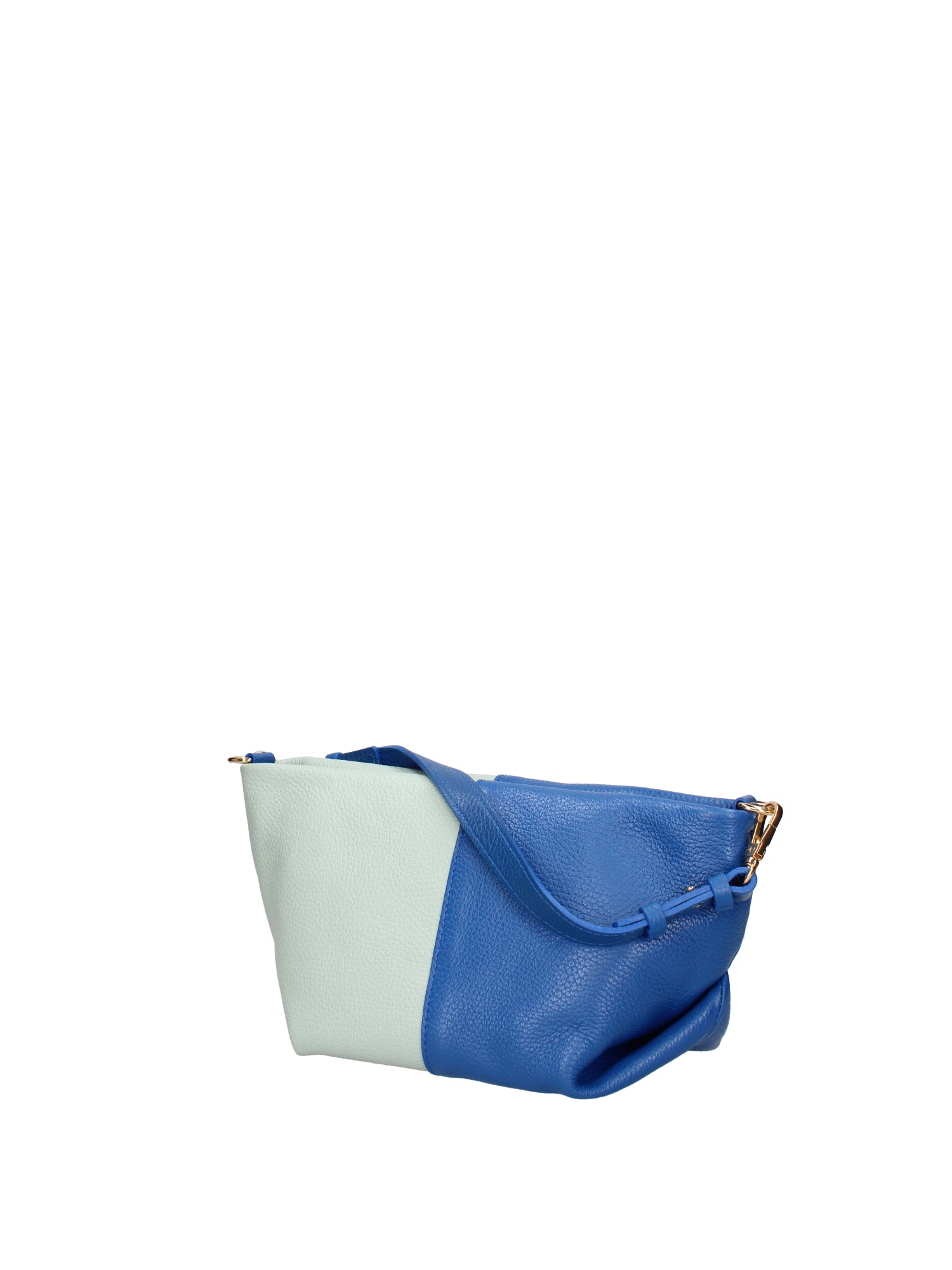 Borsa a spalla da donna Vera pelle 07165-D22 BLUETTE+D102 CIELO Roberta Rossi