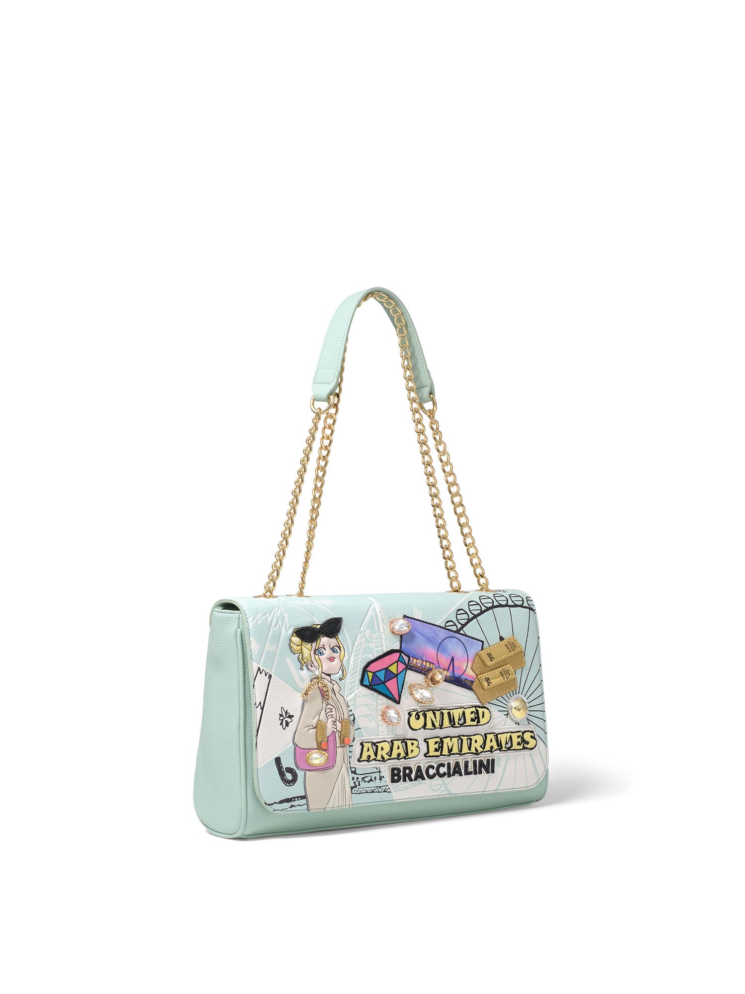Zephyra Borsa a spalla da donna Poliestere + Poliuretano B17086-UNICO Braccialini