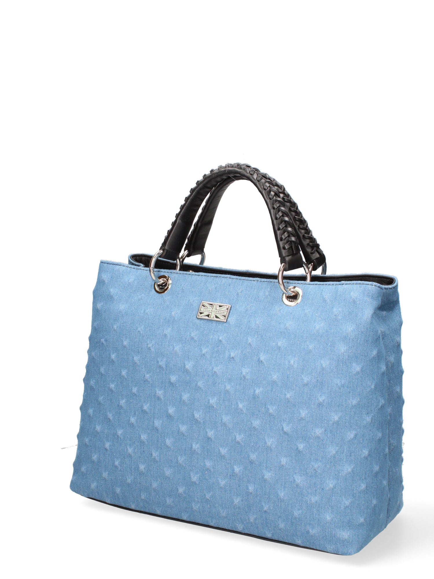 Borsa a mano da donna Vera pelle JR-W-1113JS-DARK JEANS-BLACK John Richmond