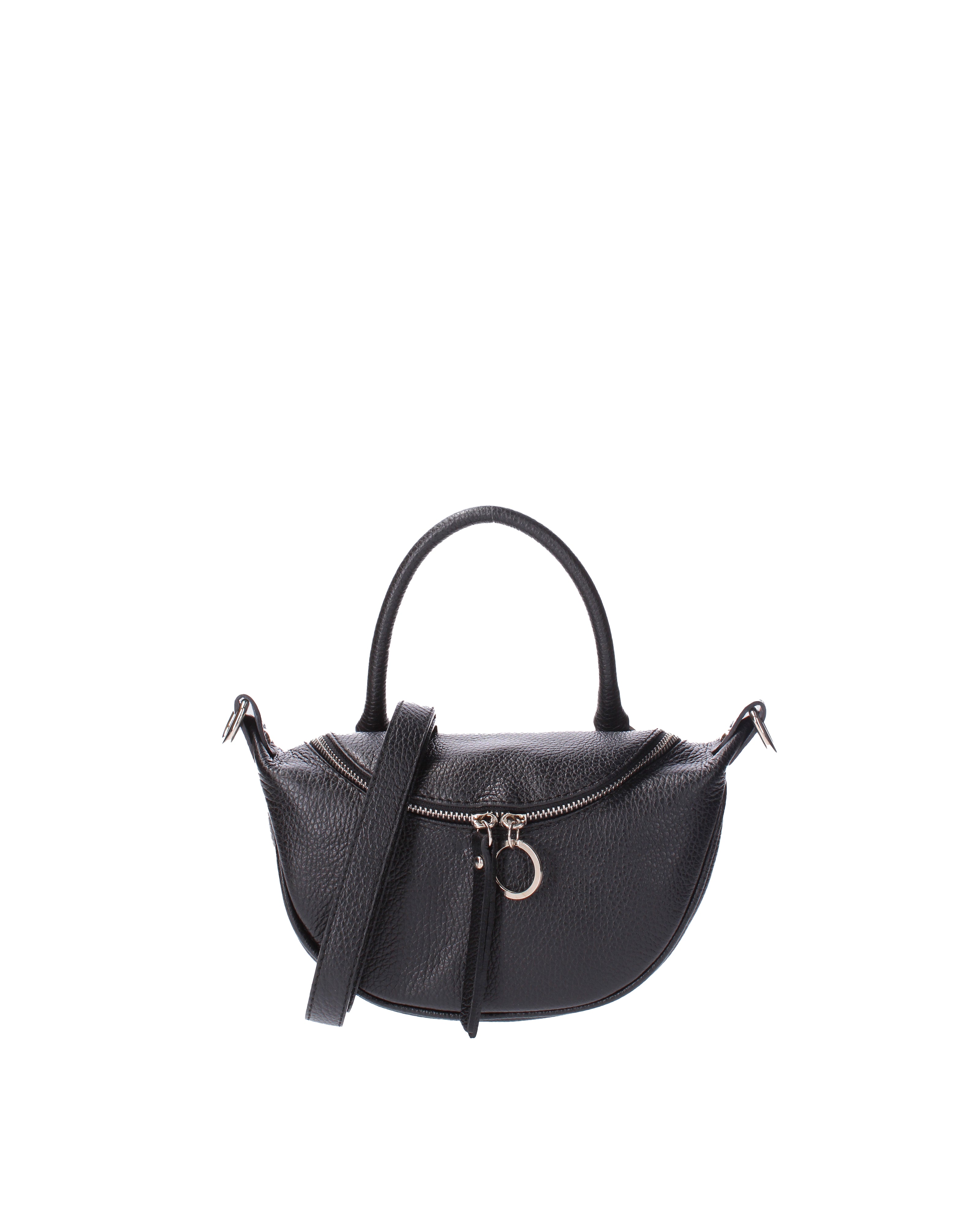 Mae Borsa a mano da donna Vera pelle 07142-D28 NERO Viola Castellani
