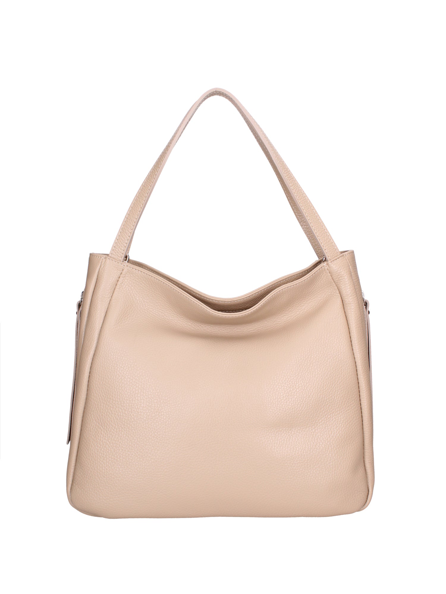 Borsa a spalla da donna Misto pelle e tessuto 07155-D05 CAPPUCCINO Roberta Rossi