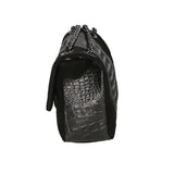 Edvige Borsa a spalla da donna Pelle Croco Stampata 80045-NERO Gave Lux