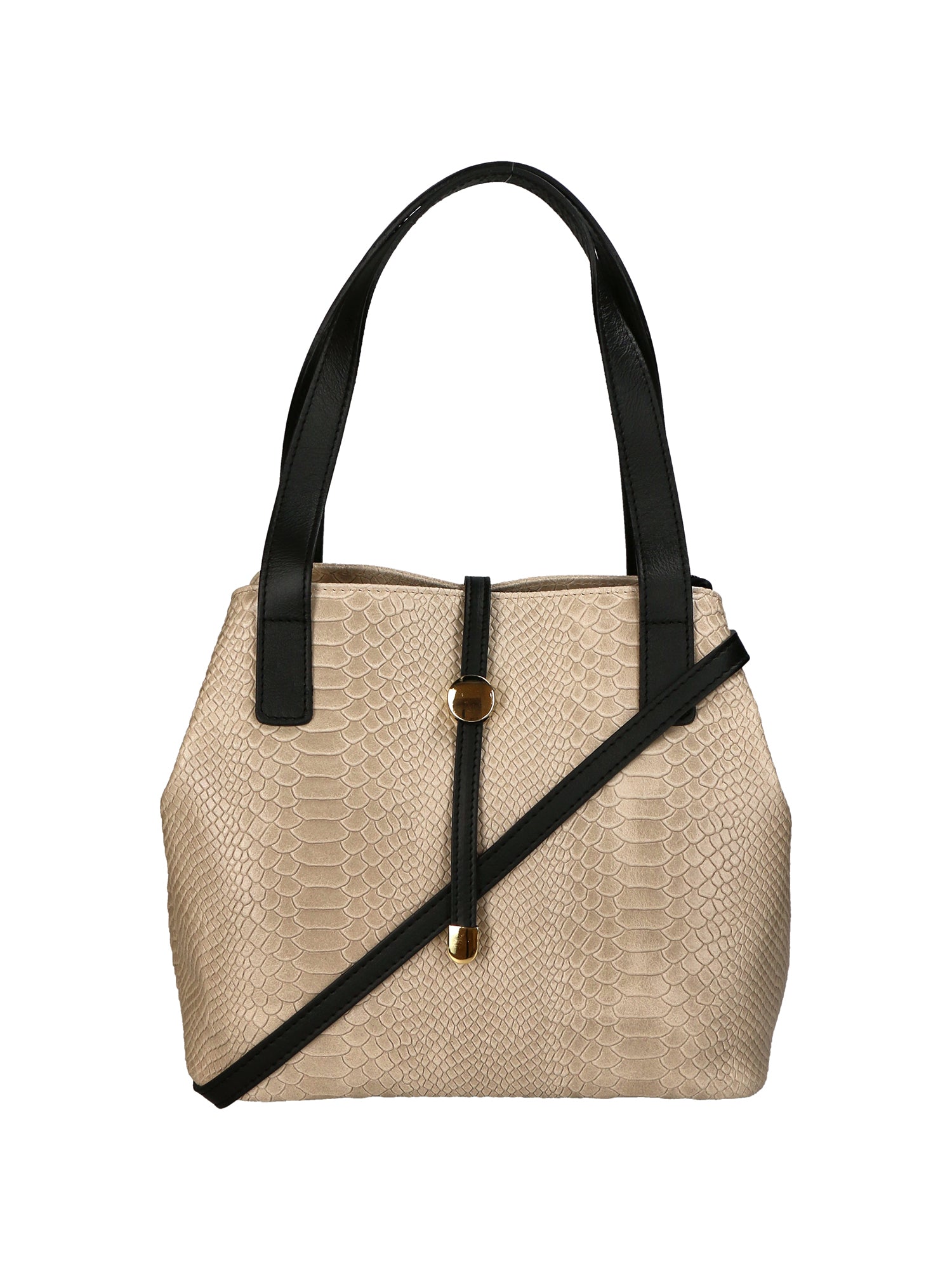 Clarissa Borsa a mano da donna Vera pelle 5276-002 BEIGE Gave Lux