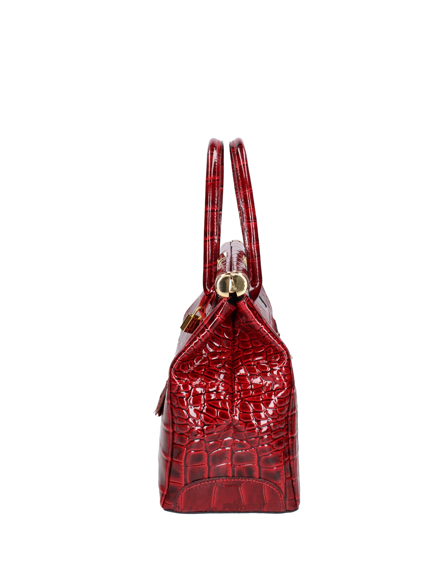 Delfina Borsa a mano da donna Vera pelle 7742-C10 ROSSO SCURO Gave Lux