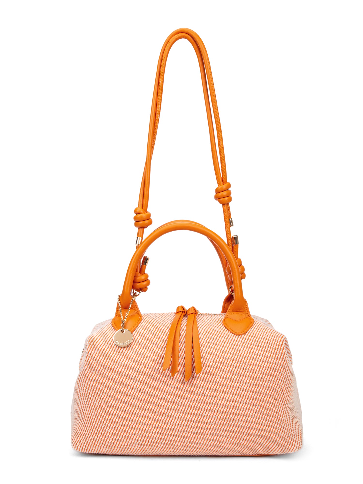 Borsa a mano da donna 100% pelle vegana PU 749-1PT-ORANGE Diana&co