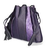 Elysia Borsa a spalla da donna Vera pelle 552043-VIOLA PURPLE Gave Lux