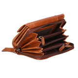 Portafoglio unisex in vera pelle 100% pelle di vacchetta SN2827647-TAN Santini Firenze