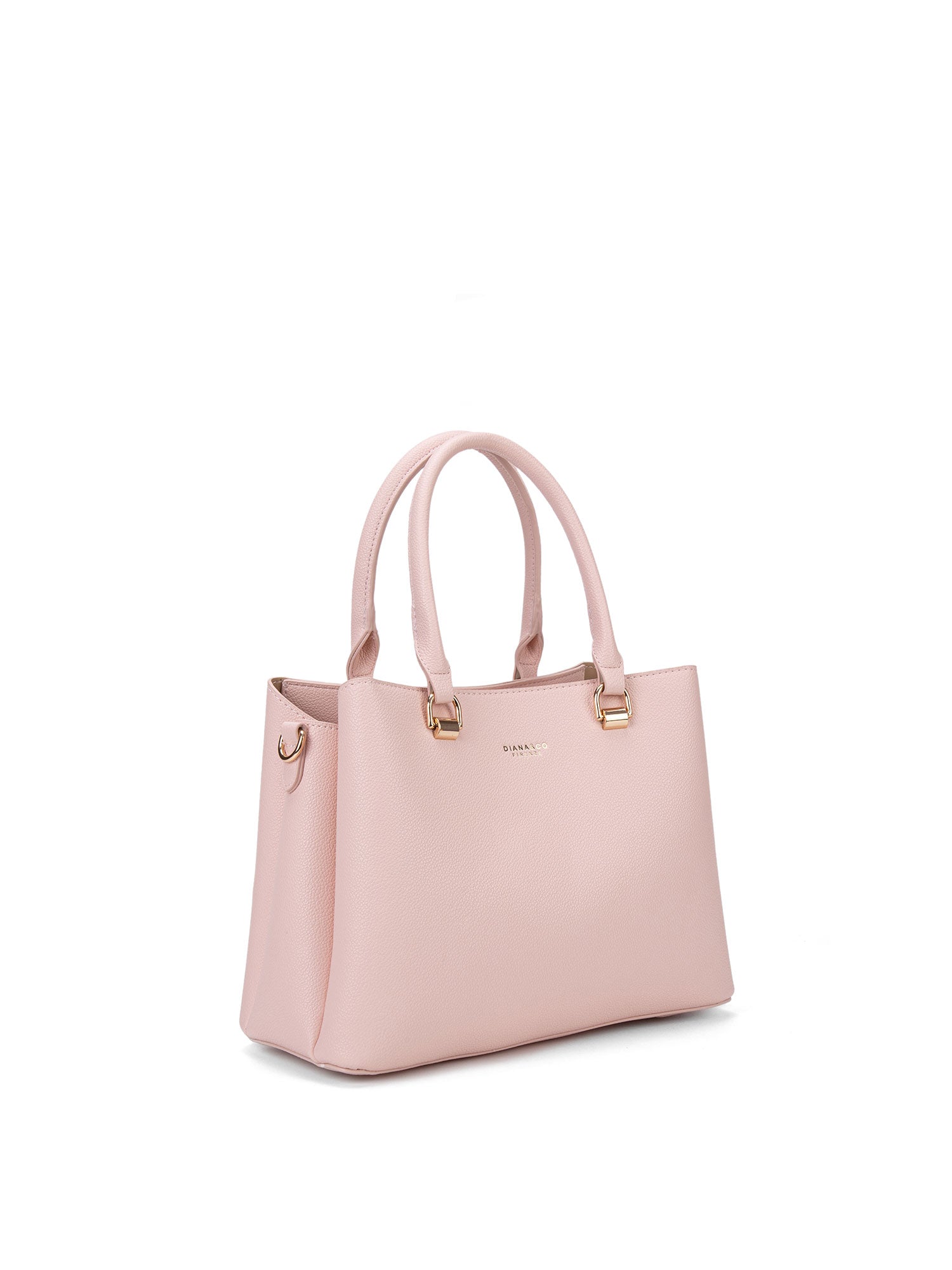 Borsa a mano da donna 100% pelle vegana PU 711-4PT-LIGHT PINK Diana&co