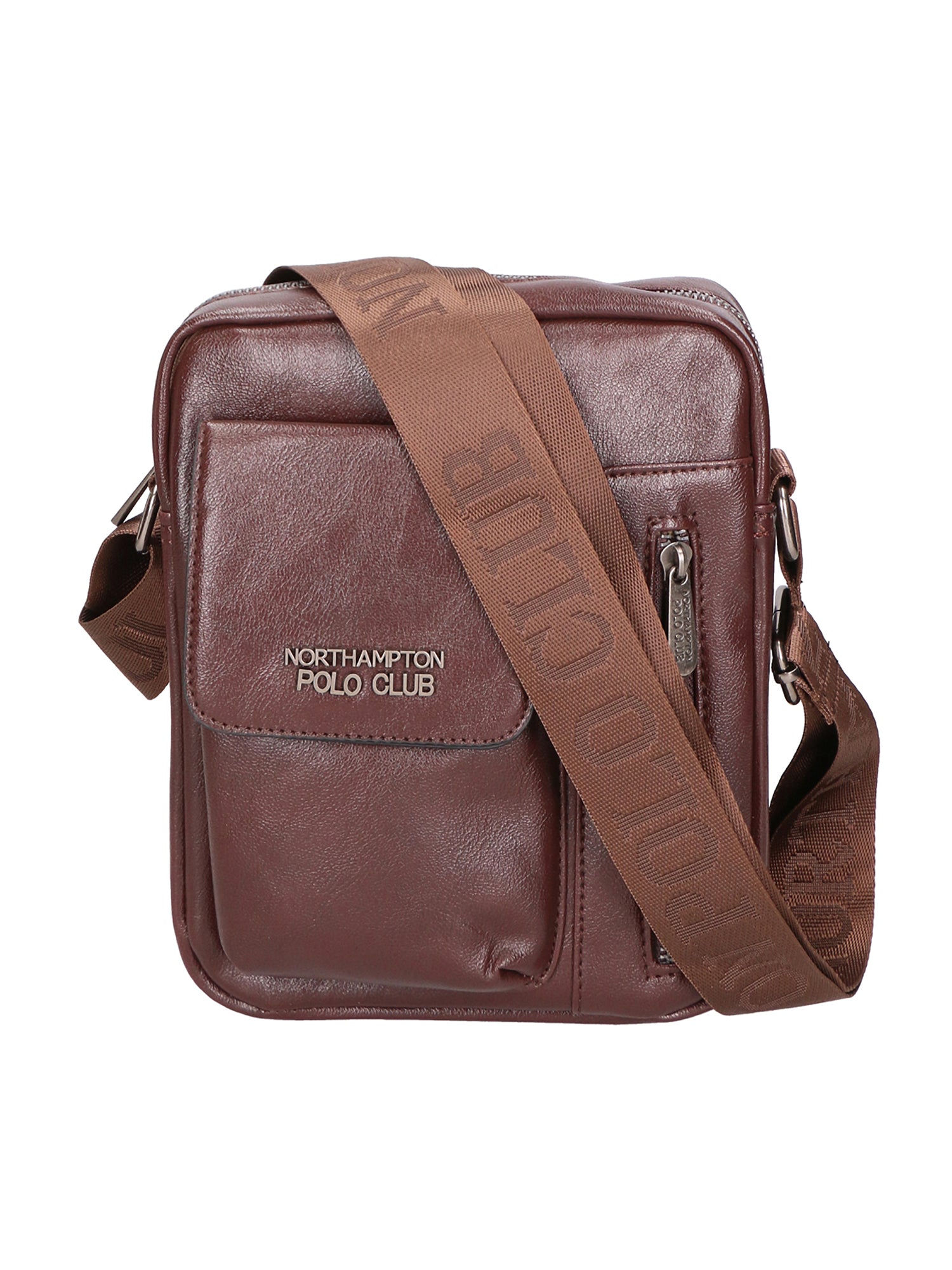 Borsa a tracolla uomo 100% pelle PU PCL3105-COFFEE Northampton Polo Club