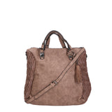 Zaffira Borsa a spalla da donna Misto nylon e pelle LK0264-FANGO Gave Lux