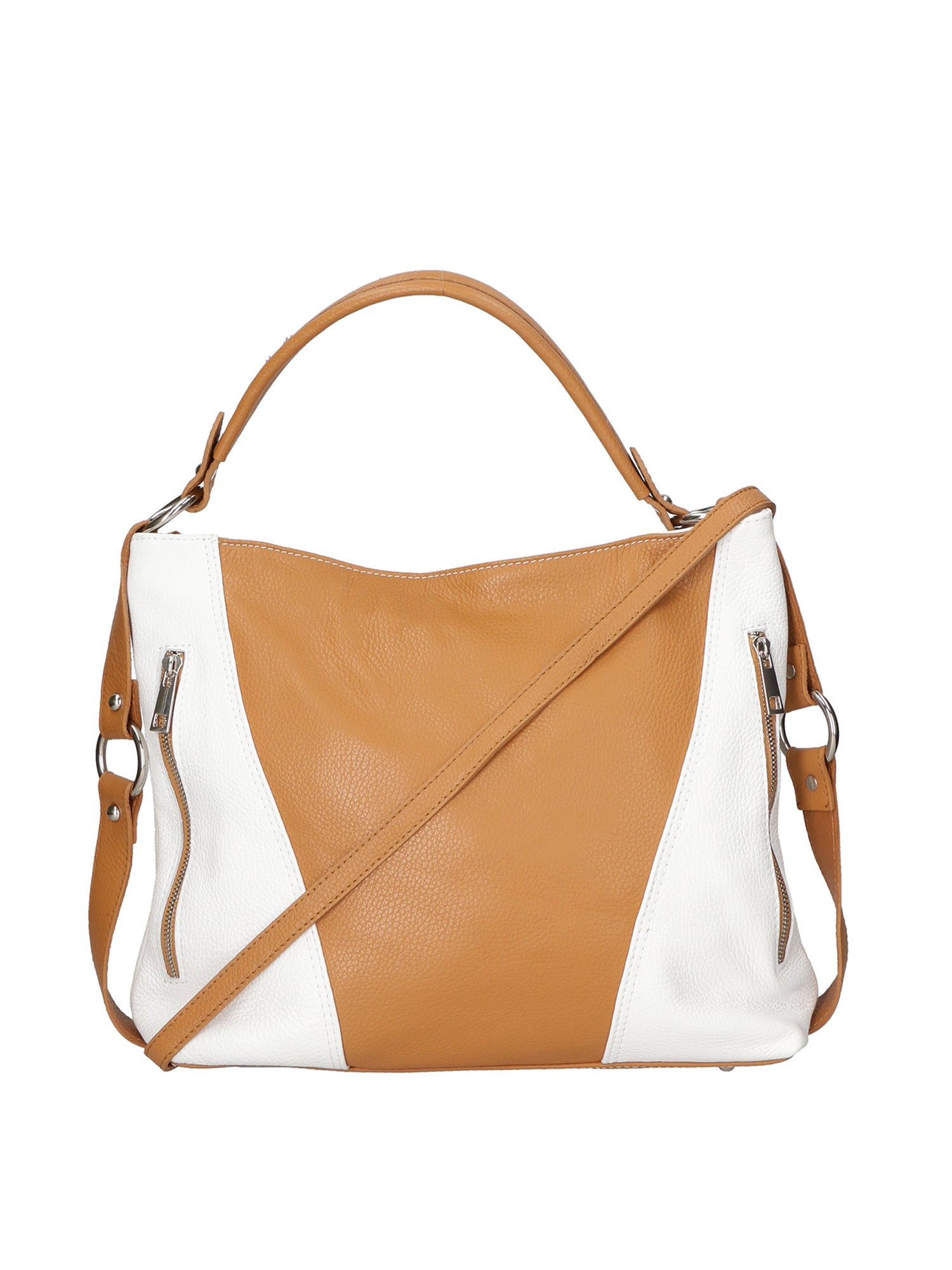 Emily Borsa a spalla da donna Vera pelle 80064-D17 CUOIO D01 BIANCO Gave Lux