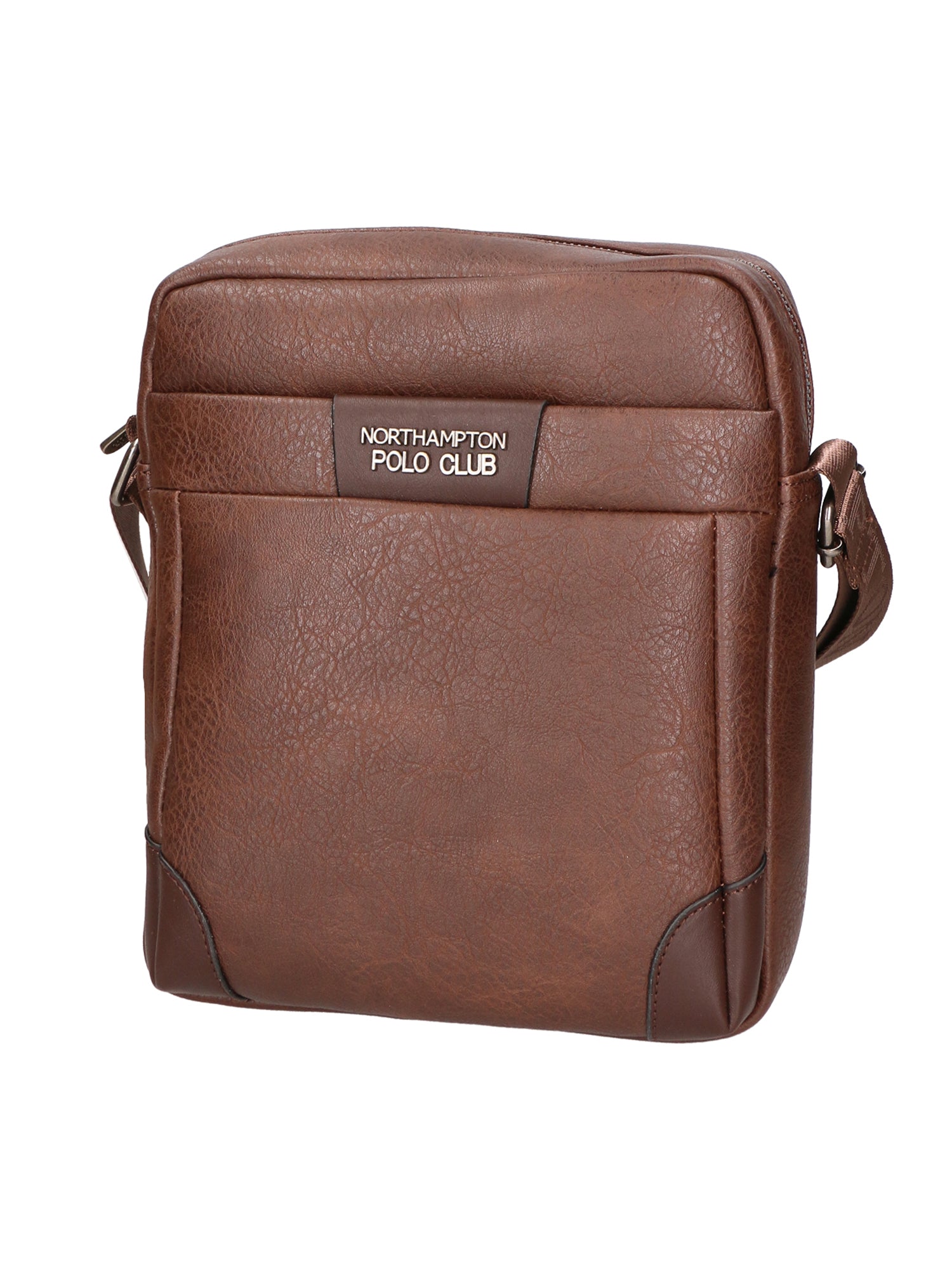 Borsa a tracolla uomo in pelle PU Casual PCL3008-BROWN Northampton Polo Club