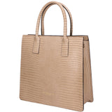 Giulia Borsa a mano da donna Vera pelle effetto cocco 468W-LU05 TAUPE CHIARO Viola Castellani